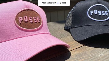 Featured image for a Glossy Pop story on the trucker hat trend. Sponsored by Grin.