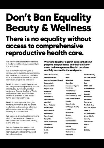 Dont Ban Equality Beauty and Wellness Pledge