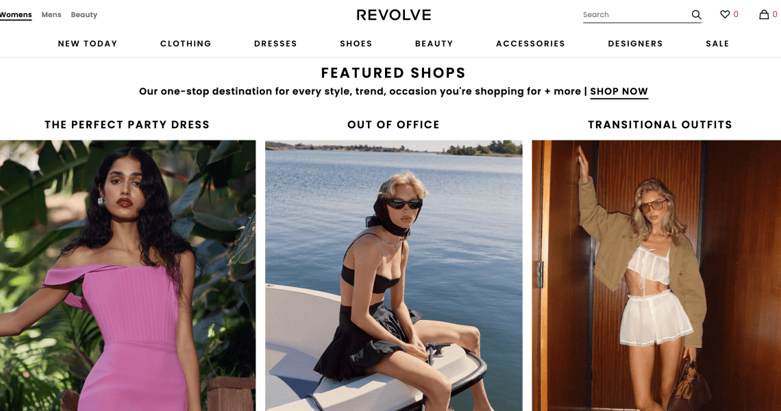 Revolve's AI powered search