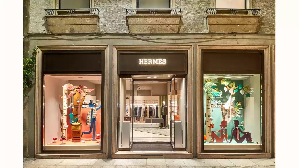 Hermes milan store, tourism boom tariffs